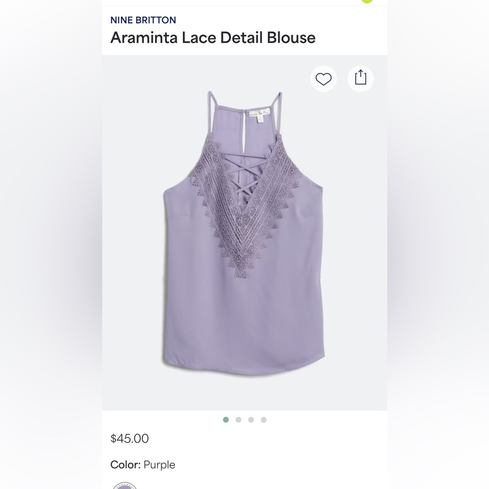 Nine Britton - Araminta Lace Detail Blouse (purple)
